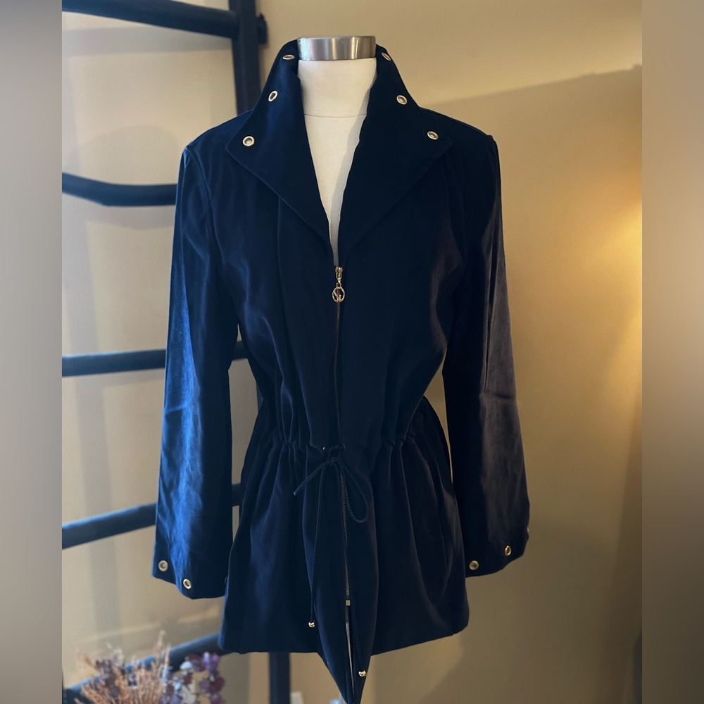Vintage St. John Sport by Marie Gray navy zip up jacket size medium